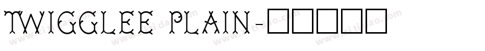Twigglee Plain字体转换
